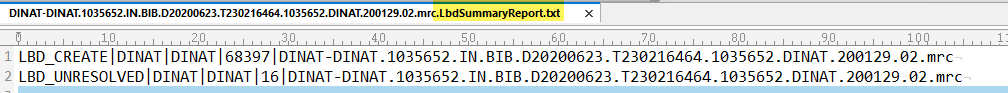 LBD Summary Report - Example