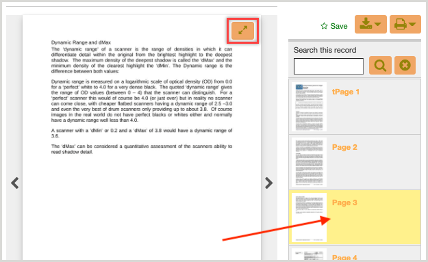 PDF viewer with pagination displayed in right panel with page 3 highlighted.