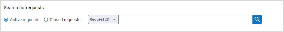 Screenshot of how to search active and closed lending requests in Worldshare Interlibrary Loan