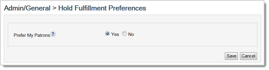 Hold fulfillment preferences