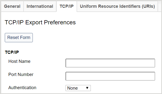 Record Manager TCP/IP connection options