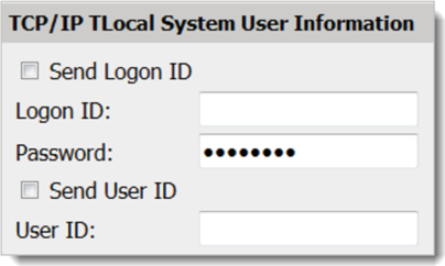 Connexion TCP/IP local system user information