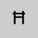 Lettre majuscule latine H avec barre