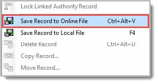 Connexion client save record to online file