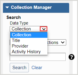 Collection Manager search scopes