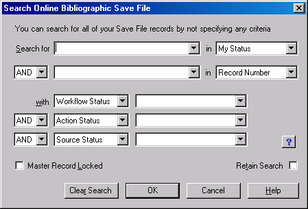Search online bibliographic files