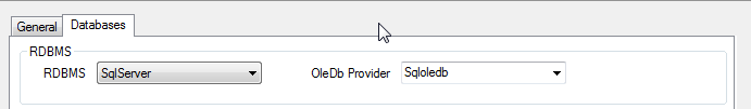 Databases tab