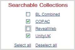 Searchable Collections options