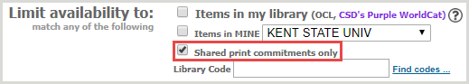 Enabled Shared print commitments only limiter
